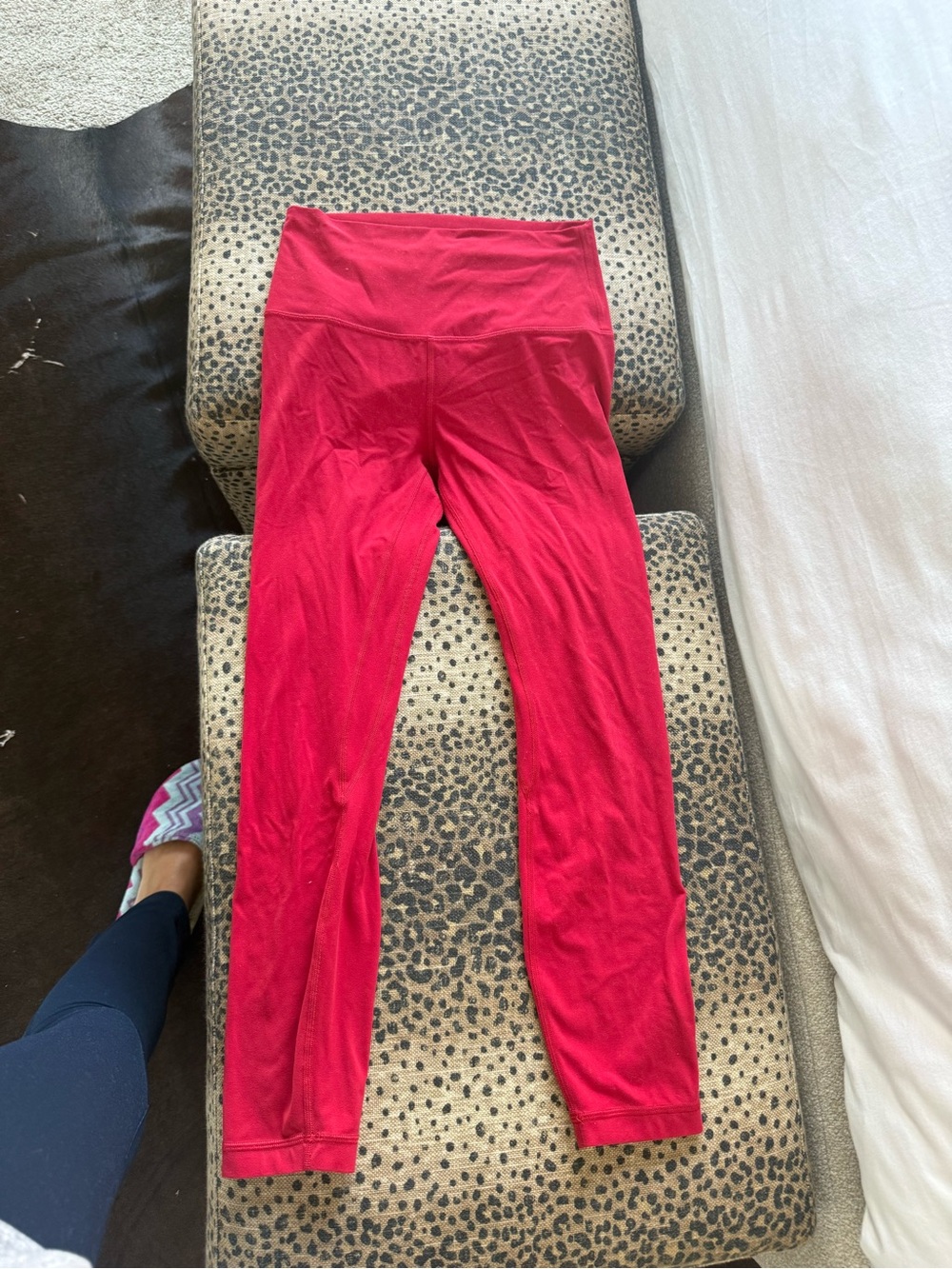 Kids Red Stretch Leggings